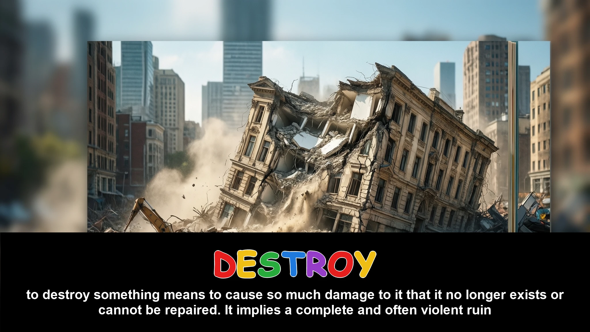 English Illustration for destroy